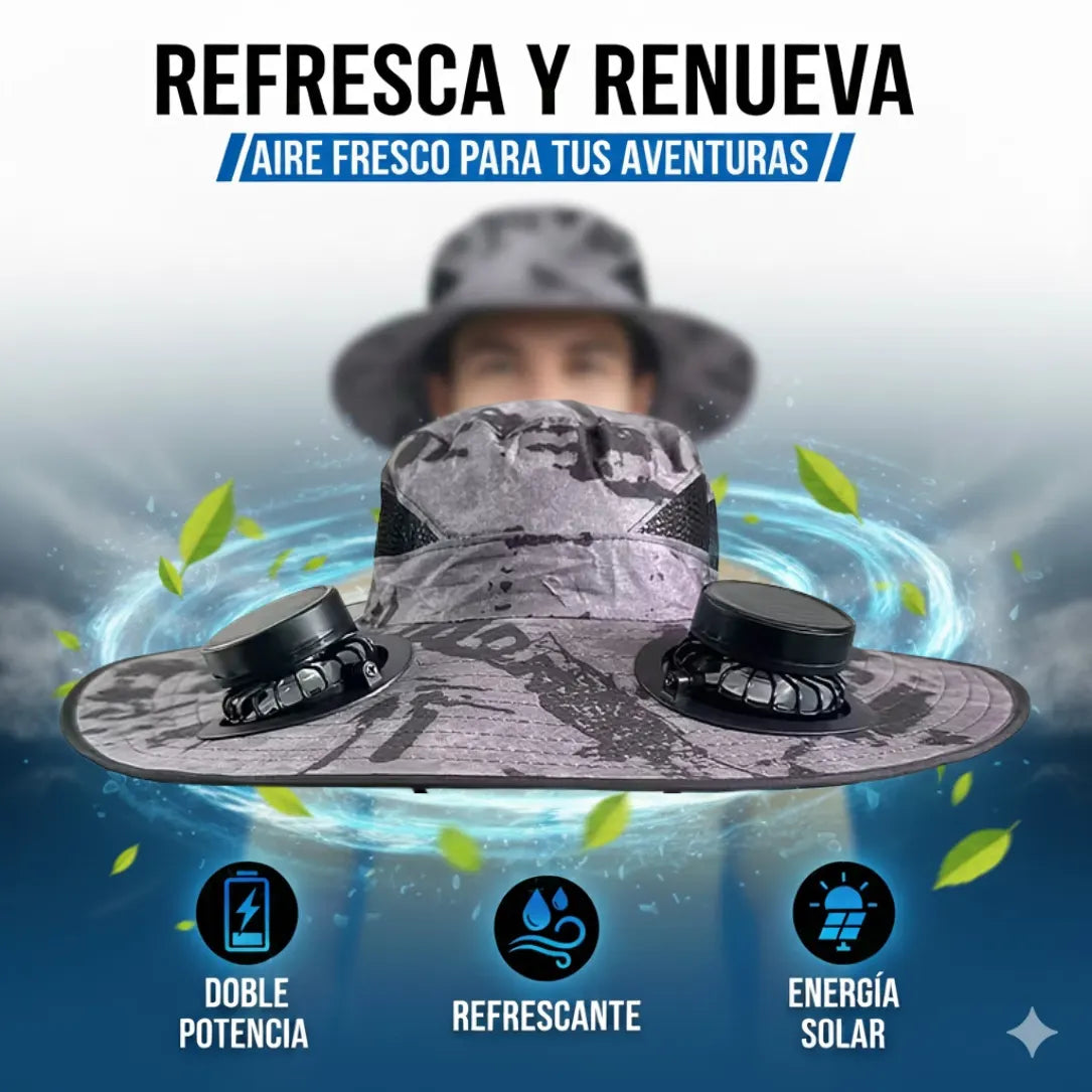SOMBRERO + VENTILADORES CON PANEL SOLAR