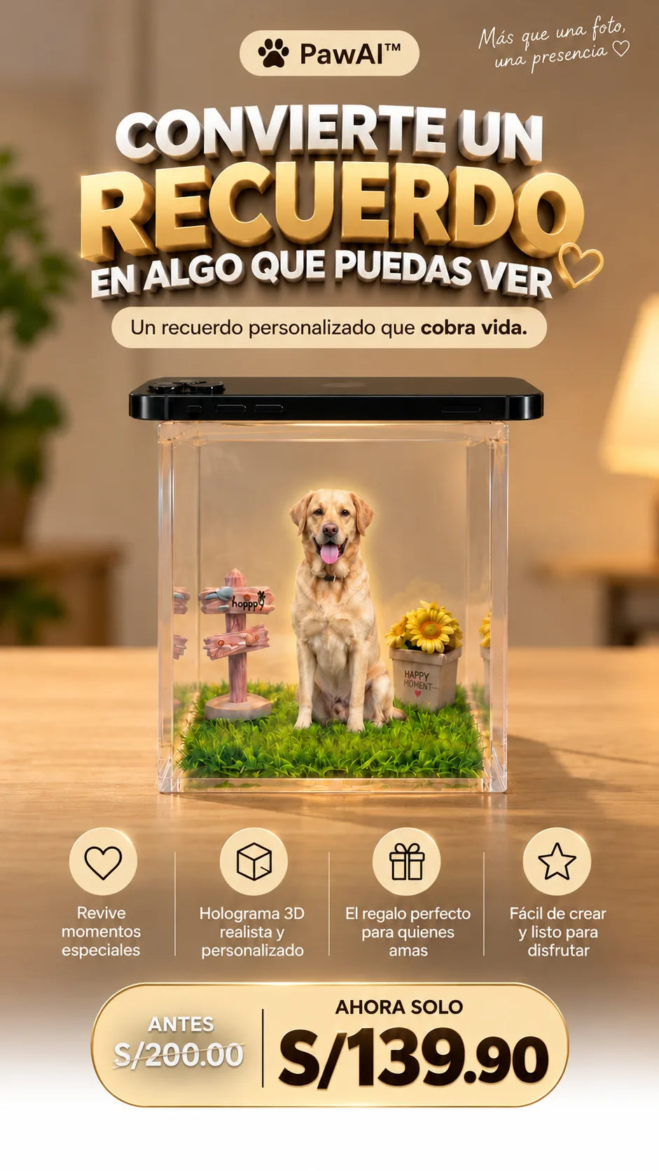 PawAI™ – Recuerdo Holográfico Personalizado