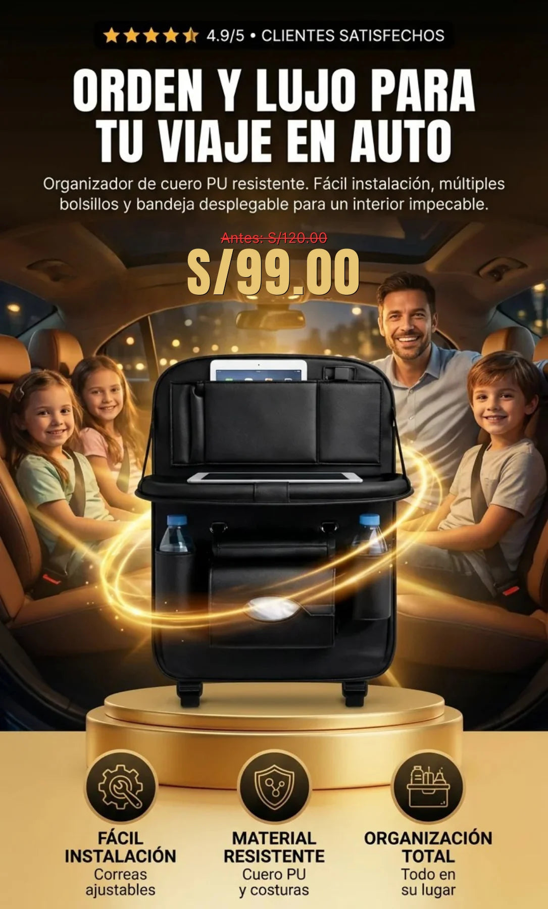 Organizador para Carro Premium