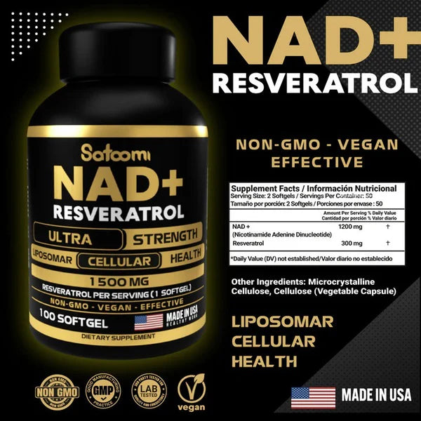 NAD+ Satoomi Resveratrol - El Secreto del Anti envejecimiento